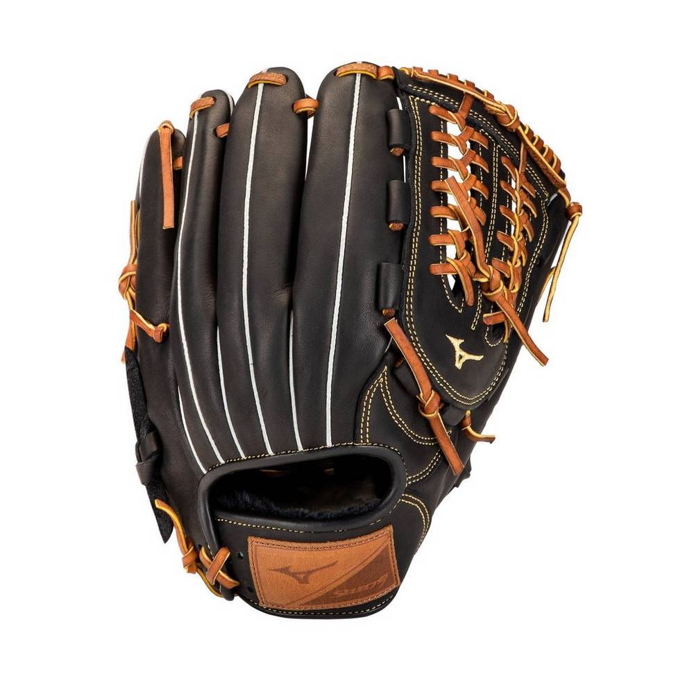 Panske Rukavice Mizuno Select 9 Infield 11.5" Baseball Čierne/Hnede Vypredaj ZPYF58296